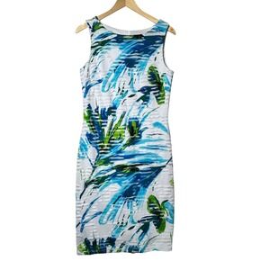 Frank Lyman Womens Size 8‎ Abstract Floral Knee Length Sheath Dress Lined